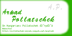 arpad pollatschek business card